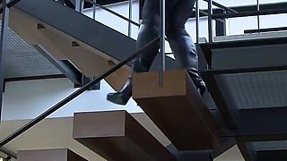 Italian Femdom Milf dominates her slaves cock and gets a big fuck