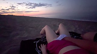 Orgasm Masturbation on the Beach by the Sea!