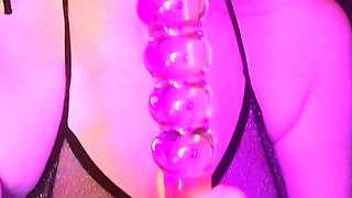 Sensual Blowjob on a Glass Dildo