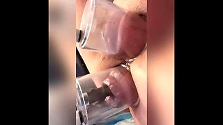 Extreme Anal Pumping MILF - Kinky Midwest Meadows Stretches Her Gape with Pussy Pump