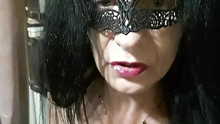 Housewife in the Kitchen with Brush in Pussy