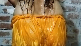 Bangladeshi girl shower  in bathroom