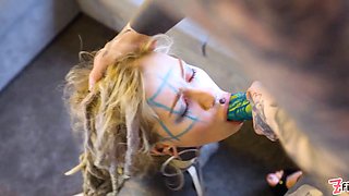 Burlesque beauty's Big Boobs and strap-on buttfuck