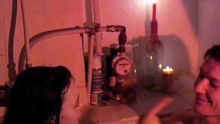 SMALL TIT BRUNETTE TATTOOED TEEN GIRLFRIEND CAUGHT IN SHOWER