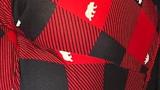Melove Sexy Butt in Tight Red & Black Pants