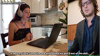 Stepbrother And Stepsister Italian Dialogues - Elisa Talks To The Psychologist