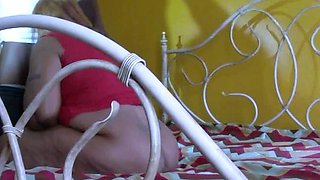 Anal fucking a redheaded amateur slutty MILF in the barn