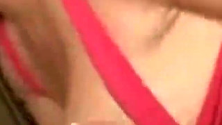 Big Tit Redhead Plays with BBC