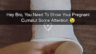 Neglected Pregnant Cumslut Cheats & Gets Creampied on Snapchat