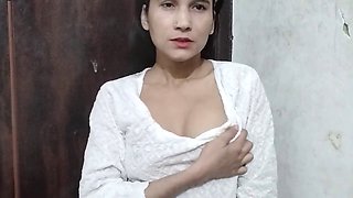 College girl Babykajoldesi has a steamy shower session with her stepbrother