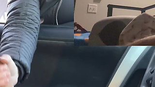 Parking Lot Jerking off She Can't Stop to Watch My Hard Cock