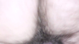 Hairy balls and hairy clit with lot of sperm dripping