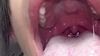 Sloppy Dildo Sucking in the Backseat