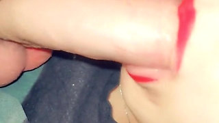 Beautifully Sucks Cock in Mouth, Deep Blowjob