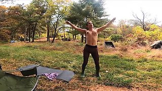 Hot Stepmom Flashes Her Tight Pantyhose Ass While Camping - Sammi Starfish