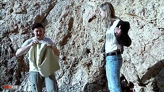 Hot French Blonde Candys Gets Rough Anal Fuck at the Beach - Teen Slut Loves Big Cock