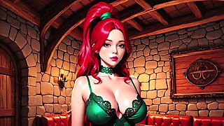 Divine Elixir - Fantasy Sorceress Summons a Dungeon Master for an Intimate Ritual AI Animation