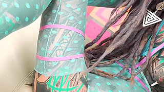 Tattoo Girl Squirt Games - Anal Gapes and Prolapse and Big Dildos