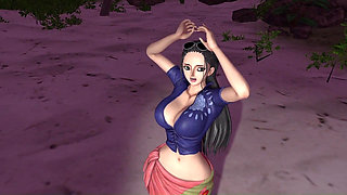 Nico Robin Tasted Big Black Cock