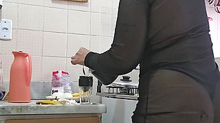 Married Woman Wearing Sexy Outfit at Home