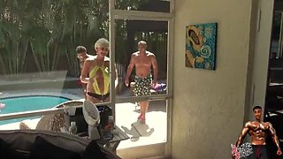 BBC Fucks 3 Horny MILF Cougars Hard - Poolside to Bedroom Orgy