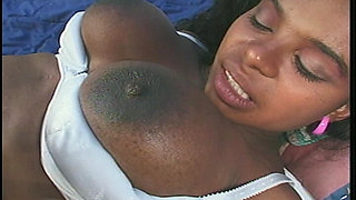 Two Guys Share Pussy and Mouth of a Pregnant Ebony