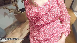 Watch this stunning MILF seduce a luxury girl next door with her big tits and ass