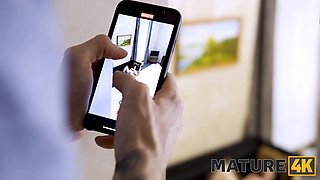 Mature4k. oral by step-mom anticipates pussy-drilling for her stepson