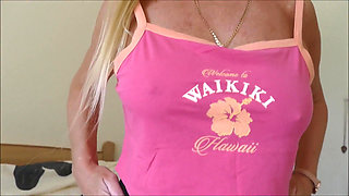 Close up Vibrator Sex Toy Moaning Orgasm on Pink Spread Pussy & Clit