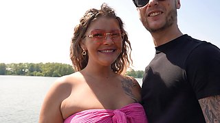 Hardcore outdoors fucking by the lake with BBW girlfriend Lorena