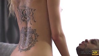 Black4k. cleaning is over because massive knob penetrates fleshy pussy