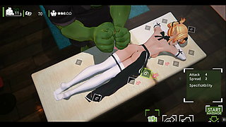 Orc Massage 3D Hentai game Ep.1 Oiled massage on kinky elf