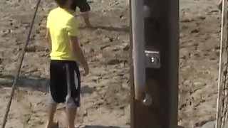 Adorable slut fucked on the pier with many cocks