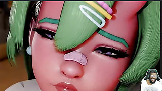 Tomboy Rian Riding a Cock, Tight Bald Pussy Nemia Anal Cumshot Fuck, Thicc Ass Mercy Side Fuck