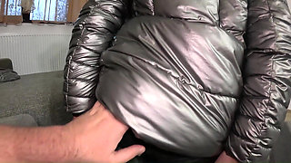A Lot of Cum on My Shiny Down-jacket From the Gardener 270- Preview