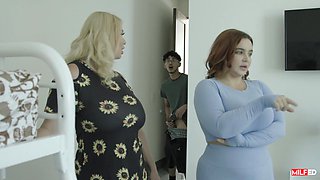 Spicy chubby moms foursome mind-boggling adult clip