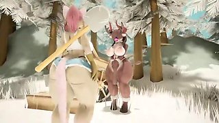 SURVIVING THE NIGHT AND GETTING FUCKED IN THE WOODS BY A FUTANARI! - The Haunted Acres