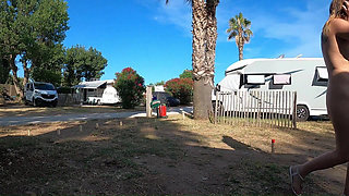 Kinky Couple Games at French Nudist Beach Campsite
