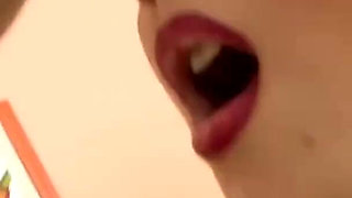 Busty brunette babe is pleasing her lover's hard cock with her big tits