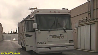 bang van DP for crazy redhead milf