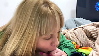 Blowjob drooling in my stepfather!