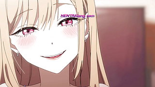 That Bisque Doll Falls in Love! High School Student Gamer & Blonde Girl First Time Sex - HENTAI Manga Parody