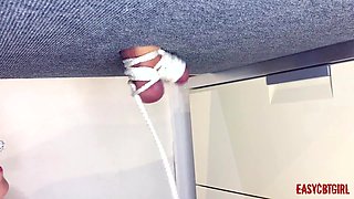 Mistress Tied Balls and Dick and Plays with Them Easycbtgirl