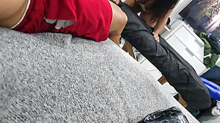 My boyfriend went out to answer the door I finished the massage on his client part 2