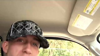 Smoking red hot Asian stunner gasps on a hefty prick during