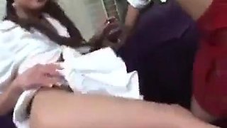 Sexy horny asian babe shares her lucky bf s huge BBC with her gf  they bith take turns riding, sucking  fucking his huge BBC on camera: Porn