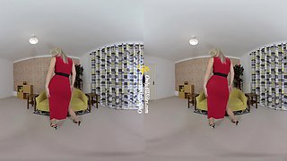 Aston Wilde - Cute Blonde Babe Stripping - Sexlikereal