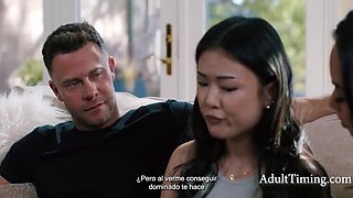 Little Asian Babe Gets BDSM Initiation from Kinky Couple Seth Gamble and Friends