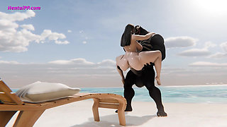 Psylocke & Venom Monster Cock Huge Cum ( Parody )