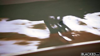 Blonde whore taking slutty pictures of herself and sends it to her black master